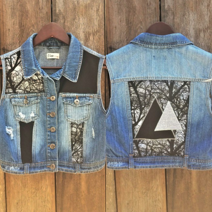Upcycled Trees and Pyramids Vest